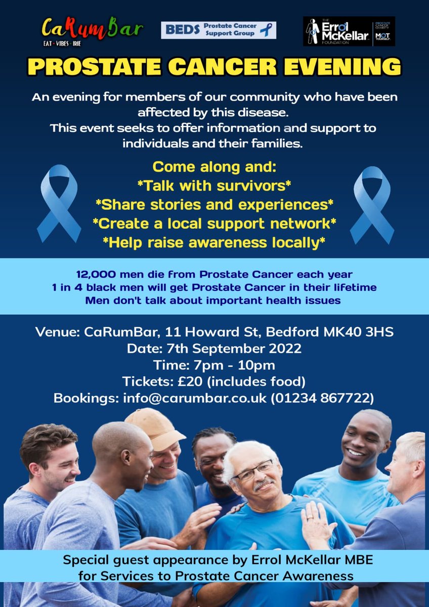 CancerEvents's tweet photo. 1 in 4 black men WILL get prostate cancer in their lifetime… but the conversation about this disease is limited within the community. https://t.co/iAfZdKzmzk