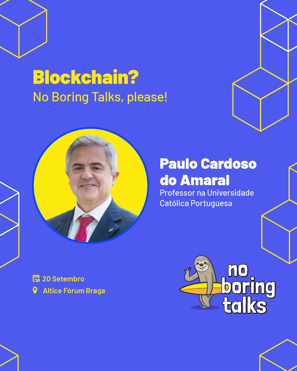 Paulo Amaral é um dos No Boring Speakers convidados! 😎 É professor na Universidade Católica de Lisboa desde 1996 e no MBA das Universidades de Tsinghua em Pequim, Tongji em Xangai e Solvay em Bruxelas. 

#noboringtalks #blockchain #crypto #talks #utrust #adcecija #AEMinho