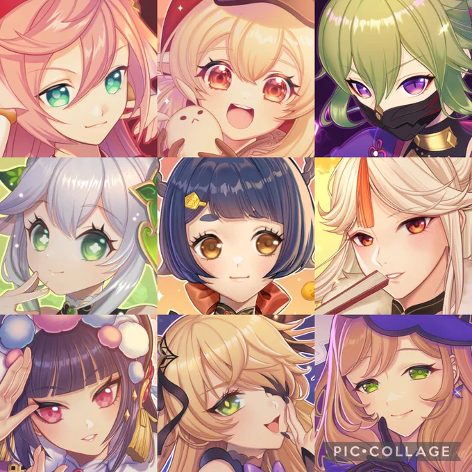 #faceyourart  #GenshinImpact 顔寄せ集め等身高めキャラもっと練習したい 