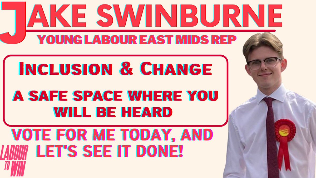 jake_swinburne's tweet image. 🚨LAST FULL VOTING DAY🚨
Today is your final chance to vote for a change in Young Labour. Let’s end the toxicity and work towards that next Labour government!