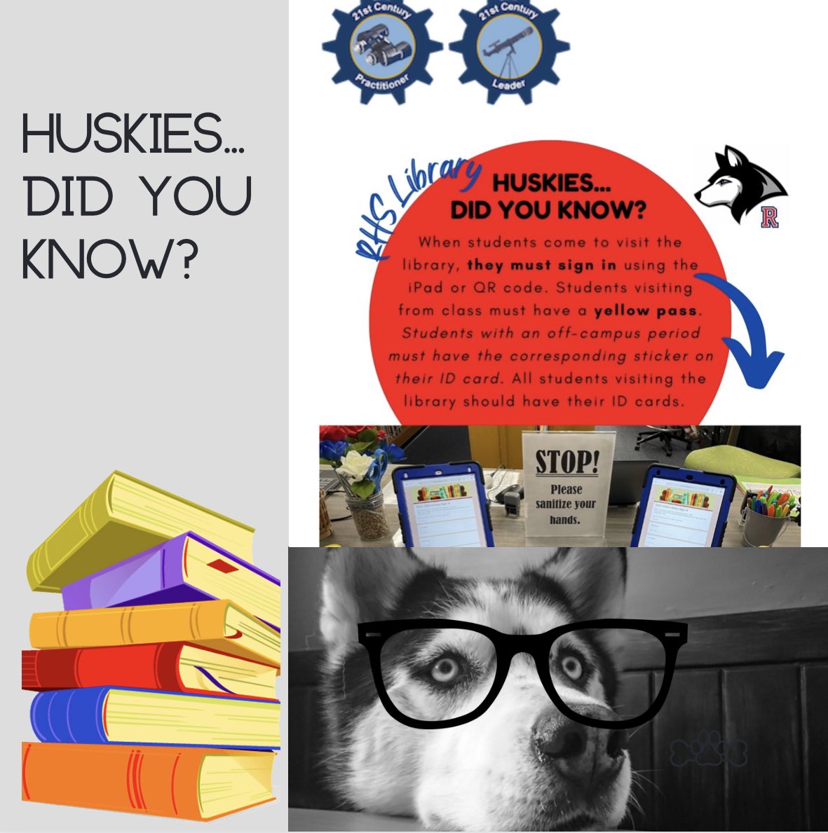 khackbusch's tweet photo. Happy Monday Huskies! Did you know? #LibraryEdition Have a great week 3. #BeKindOutWorkStayHumble #BBKT #PurposeForOurPractice #RespectHonorStrength @reno_leadership https://t.co/MsYSyaSTBn