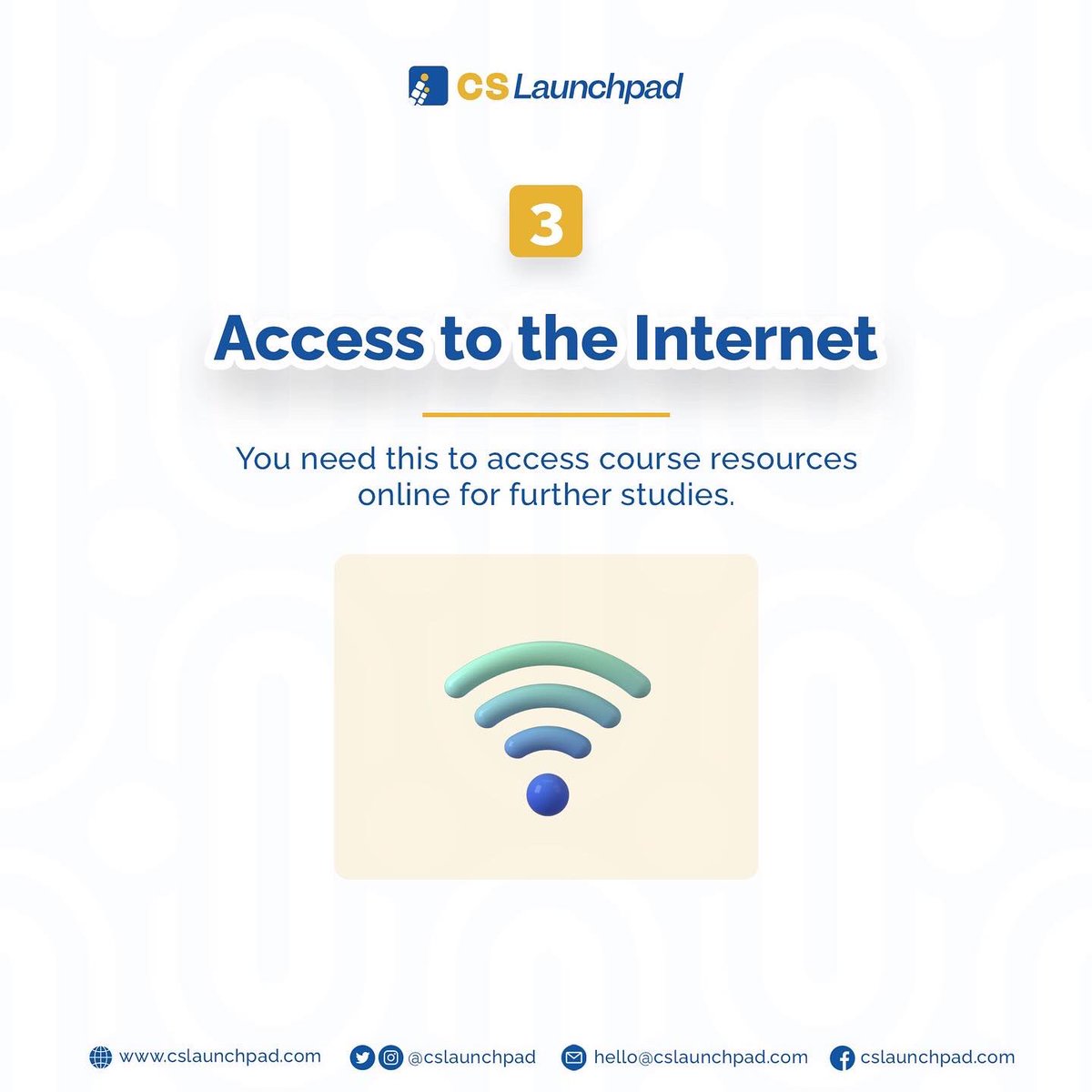 cslaunchpad's tweet photo. We know you are getting ready for a total transition into tech. To make the process seamless, we decided to provide basic information on the things to look out for.

You can still enroll at https://t.co/287AvSL0VD if you are yet to register. 

#cslaunchpad #tech #careers #skills https://t.co/vZGvWrFX6g
