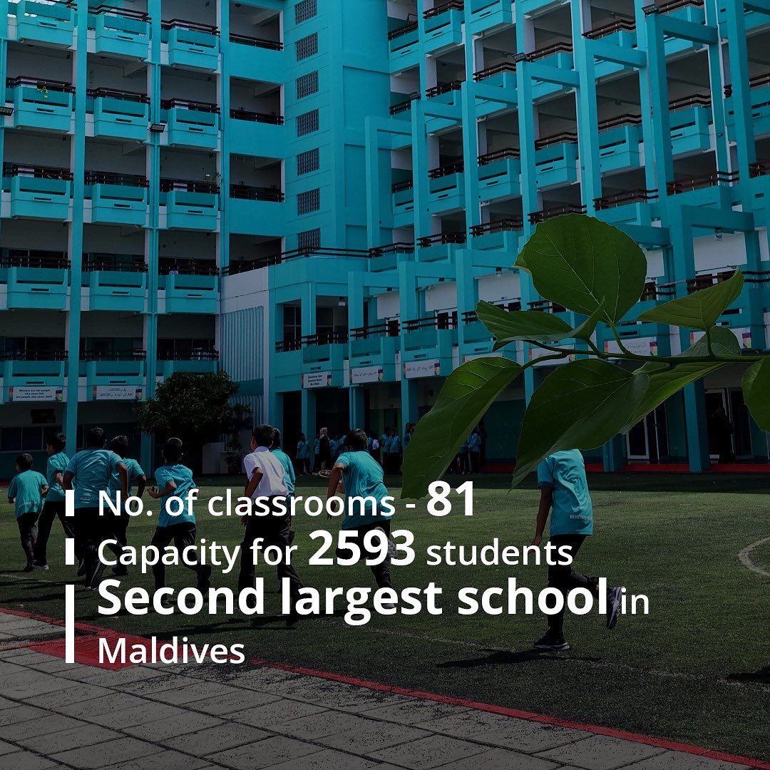 Quick facts about the second largest school in Maldives.#MyHulhumalé
<a href="/RehendhiSchool/">Rehendhi School</a>