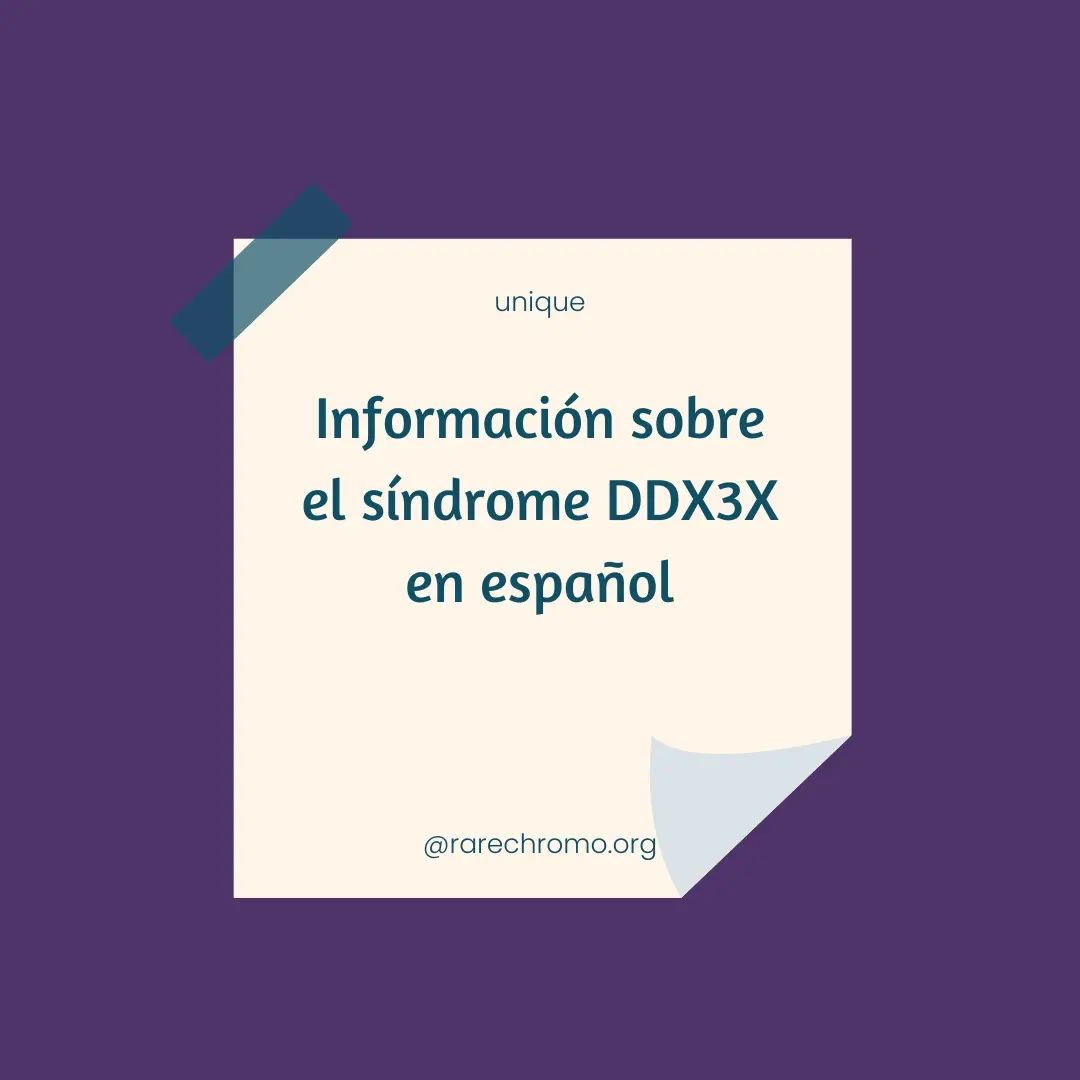 Desde la organización <a href="/Unique_charity/">Unique</a> rarechromo.org han traducido al castellano una guía sobre el síndrome #DDX3X.
¡Aquí la podéis encontrar!
rarechromo.org/media/translat… 
#DDX3Xawareness #sindromeddx3x #DDX3Xsyndrome