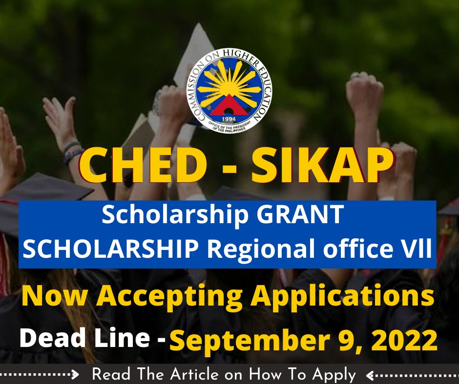 UpdatesFilipino's tweet photo. CHED SIKAP SCHOLARSHIP Regional office Vll
APPLICATION PROCESS
1. Check the eligibility requirement.
2. Generate your Application Number.
3. Download and Accomplish the Documentary Requirements
Click here to Apply -👇
https://t.co/5okmTZllYE

#CHED #CHEDscholarship #scholarship https://t.co/WUYlpfndqn