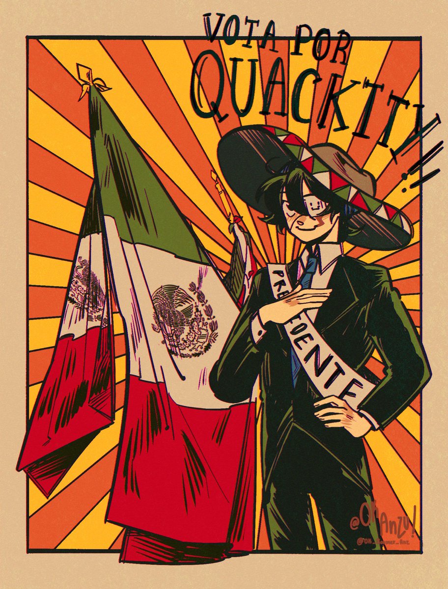 Ok_Anzu's tweet photo. ¡QUACKITY PARA PRESIDENTE! 

#Karmalart #quackityfanart @ElAlexQuackity https://t.co/4m7YjhkVWN