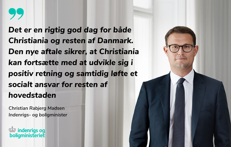 indenrigs's tweet photo. Beboerne på #Christiania har valgt at acceptere statens tilbud om en ny tillægsaftale, der vil sikre flere almene boliger i København og nye udviklingsmuligheder for Christiania #dkpol #boligpol @RabjergMadsen 

Læs mere: https://t.co/nbRjpYuSoe https://t.co/nOo6izVqJD