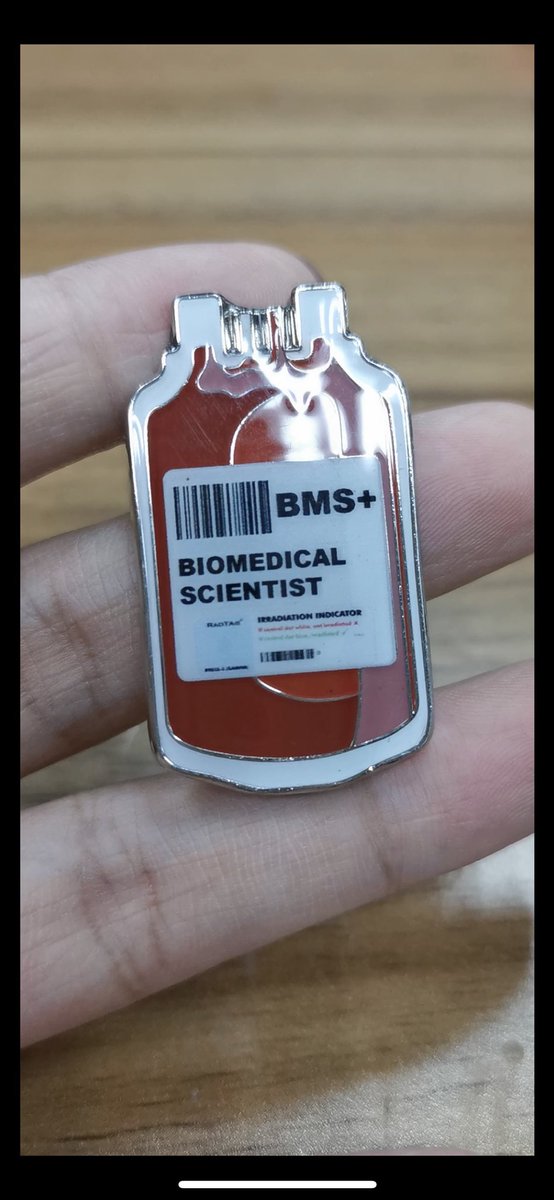 Are you a #BiomedicalScientist in blood transfusion? I've made a pin to showcase this! 

Pins for other departments are in the final stages of design and production including:
Haematology, 
Microbiology, 
Immunology, 
Toxicology to name a few. 

Which would you be interested in?