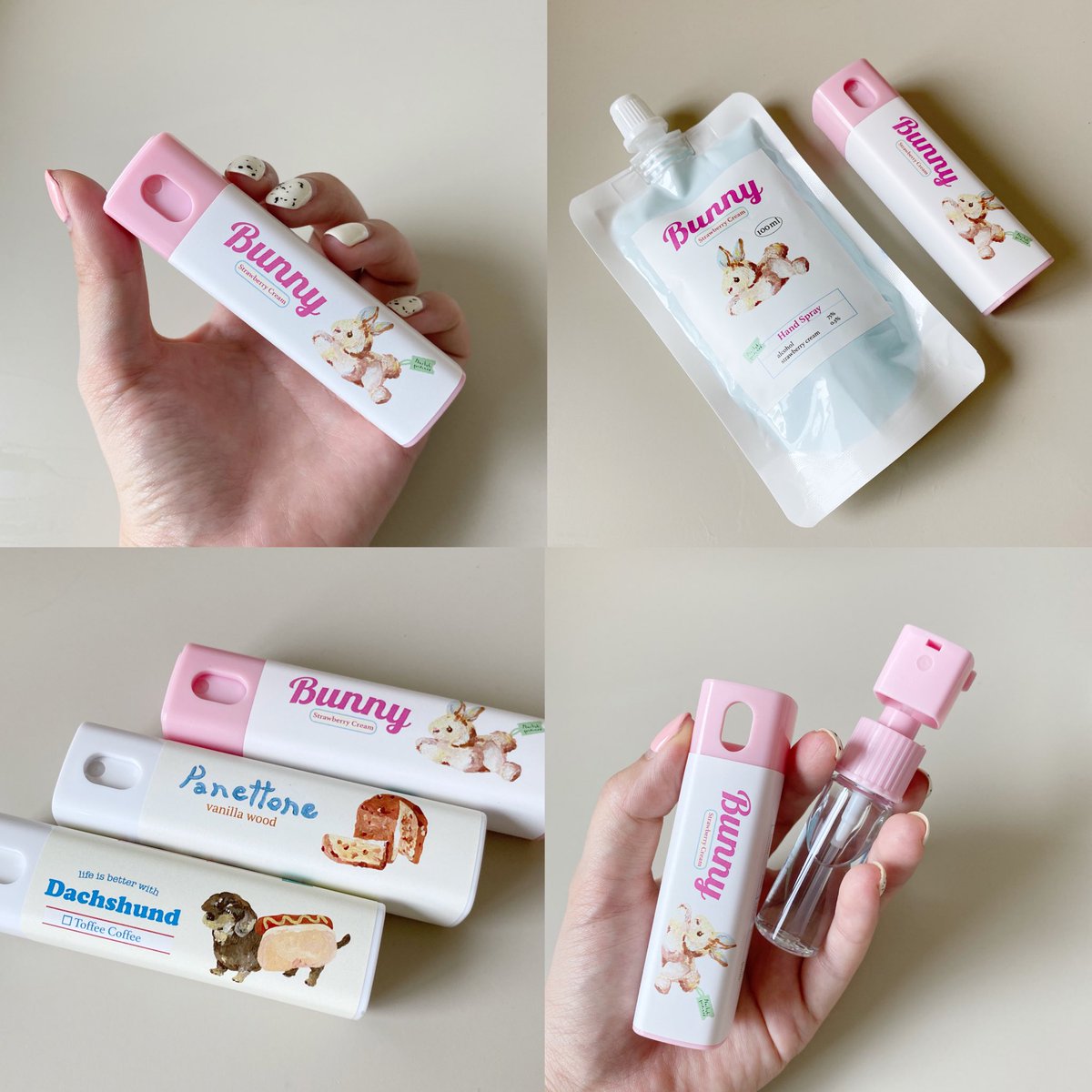 ทางเราชอบแอลกอฮอล์ของแบรนด์นี้มากเลย แพคเกจน่ารักกก เล็กๆ พกง่าย แต่ละกลิ่นแต่ละลายคือไม่เหมือนกัน กลิ่นออกแนวน่ารักขนมๆ เป็นฟู๊ดเกรดด้วย หมดก็เติมรีฟิลได้ เค้ามีรีฟิลแยกขายด้วย ราคาไม่แรงมากเกินไป ทำให้ขยันหยิบมาฉีดบ่อยขึ้นเพราะมือหอมมาก