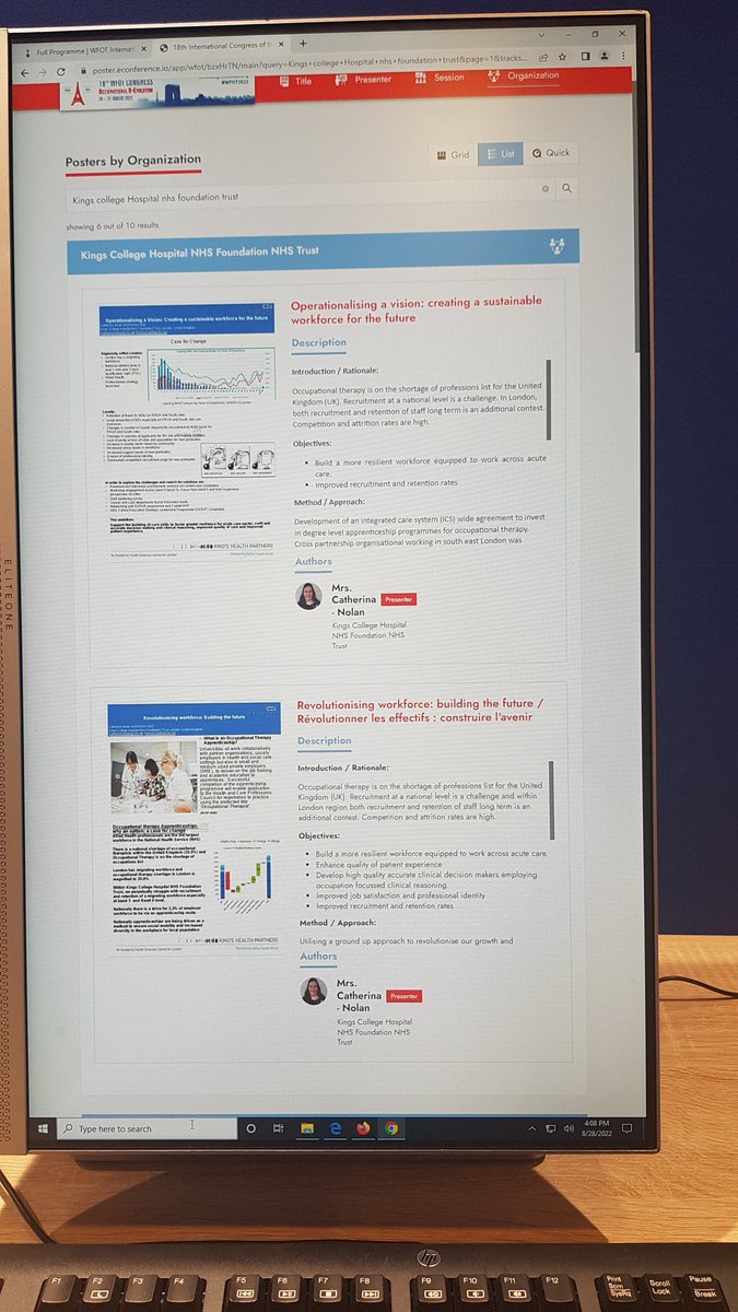NolanRuffle's tweet photo. #WFOT2022 #KINGSTHERAPIES #RCOT @KingsCollegeNHS @MendesMurray @DonnaCo80206339 Super excited presenting on #OTworkforce. https://t.co/l4zFlvlvpY