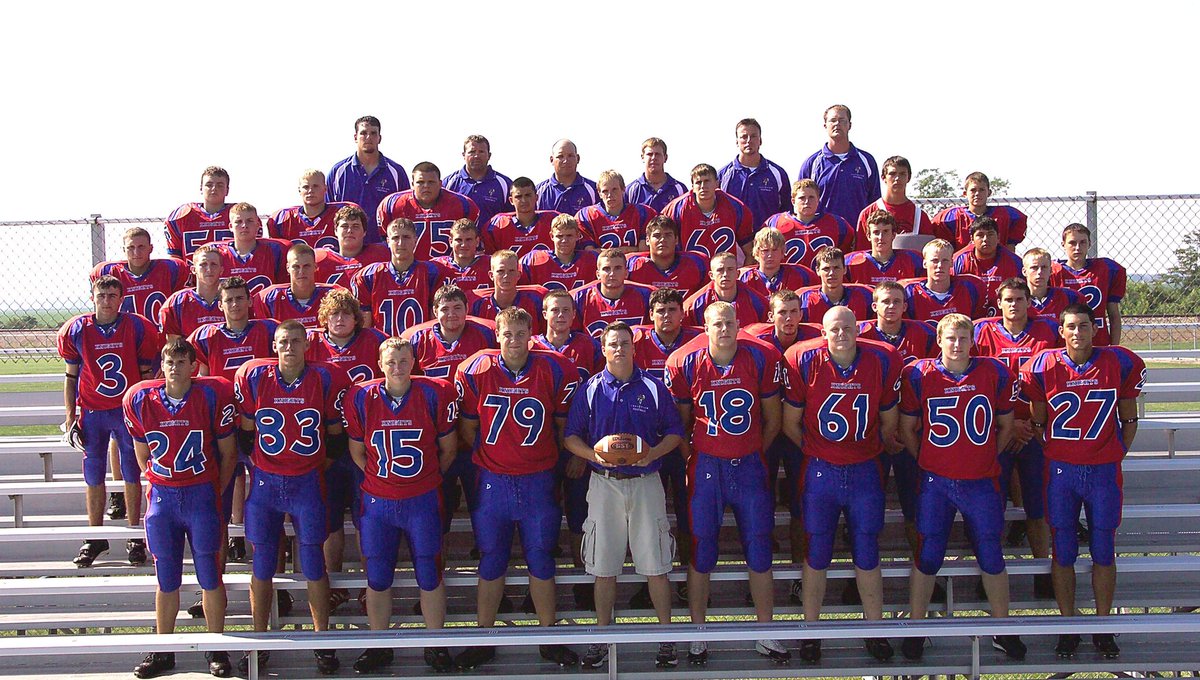 CrestviewFB's tweet photo. On Friday evening we will honor the 2005 Crestview HS Football Team before & during our Week 3 matchup with Wayne Trace. The squad finished 9-1 and won the NWC. It will be great to welcome them home for this rivalry game. #BeatWT #WantItMost #OHSAA #Knights https://t.co/U4ECoC5D2R