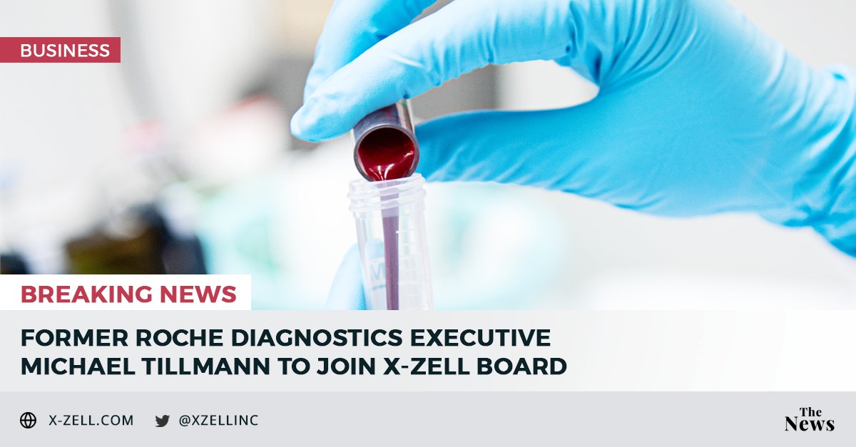 X-ZELL (@xzellinc) on Twitter photo BREAKING – <a href="/XZELLInc/">X-ZELL</a> is proud to announce the appointment of Michael Tillmann, former CEO of <a href="/Roche/">Roche</a> Diagnostics North America and founder of Singapore-based Amatargroup, to the company’s executive board. More: x-zell.com/news/tillmann/ BREAKING – <a href="/XZELLInc/">X-ZELL</a> is proud to announce the appointment of Michael Tillmann, former CEO of <a href="/Roche/">Roche</a> Diagnostics North America and founder of Singapore-based Amatargroup, to the company’s executive board. More: x-zell.com/news/tillmann/