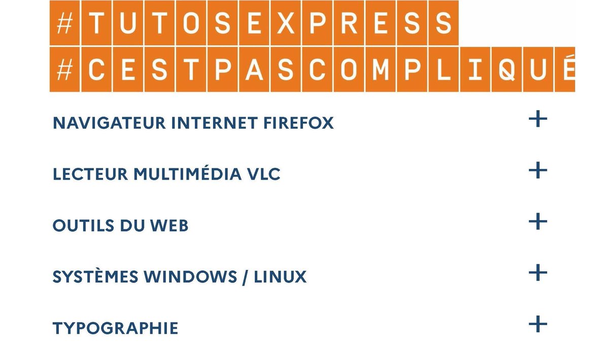 Les #TutosExpress : plus de 50 tutos pour apprendre à créer avec le numérique.
▶ Une ressource riche et incontournable pour utiliser rapidement des outils numériques.
#LogicielsLibres #OpenSource #CestPasCompliqué #CultureNumérique 
Merci @alainmi11
alain-michel.canoprof.fr/eleve/tutoriel…