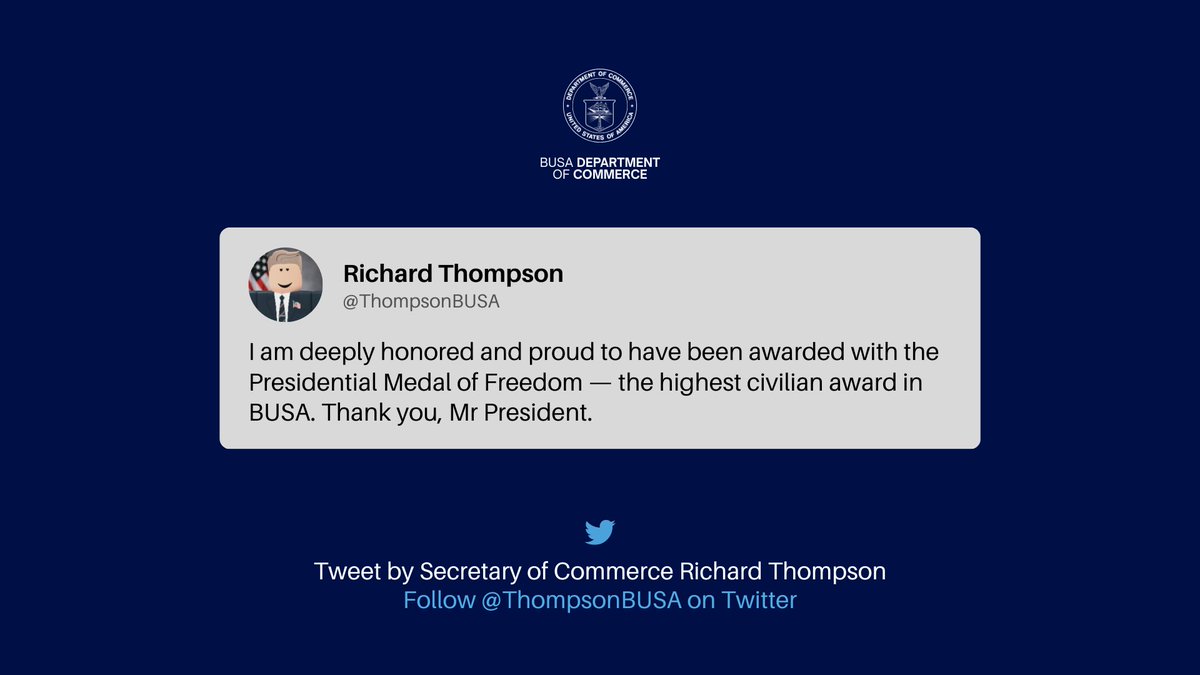 Tweet by @ThompsonBUSA