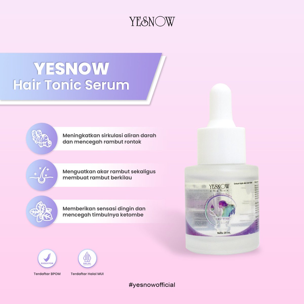yesnowofficial's tweet photo. Ada dong.....
Ini dia si kecil-kecil cabe rawit Refresh and Nourish ✨ Hair Tonic Serum ✨ yang siap melengkapi list hair care routine kamu 💖 https://t.co/dIeN3BwNnP