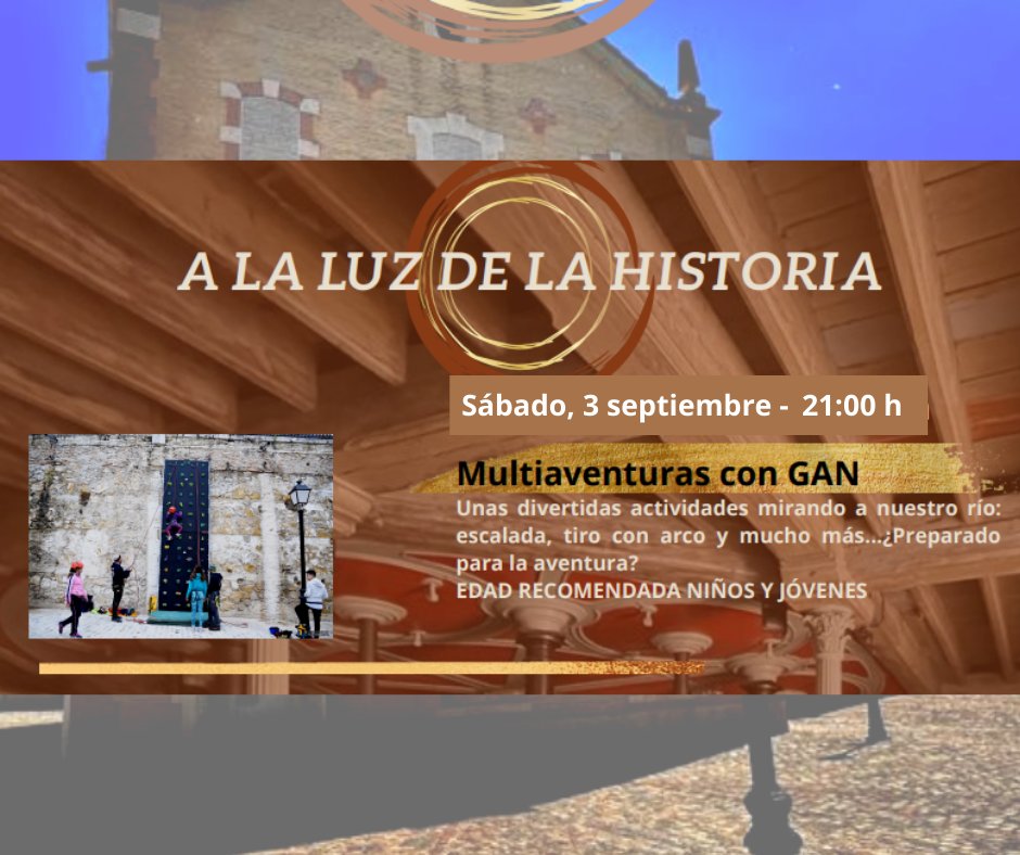 CiudadesMedias's tweet photo. Vuelve la apertura del complejo industrial de la Alianza de #PuenteGenil y el programa "A la luz de la Historia"😊😍
➡️ 2 Sept. Entrada libre de 21:00 a 23:00 h.💡
➡️ 3 Sept. #Multiaventuras con @GANaturaleza 21:00 h.🏹⛹️♂️
Haz tu inscripción aquí: https://t.co/uMjSYojoJq https://t.co/fgoRCXtBes