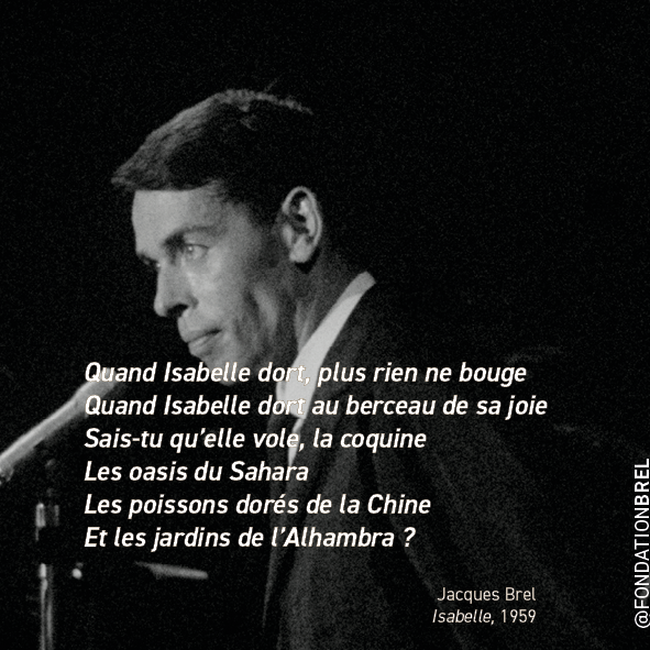 FondationBrel's tweet photo. Jacques Brel. Isabelle, 1959. https://t.co/lvauEaQfqt