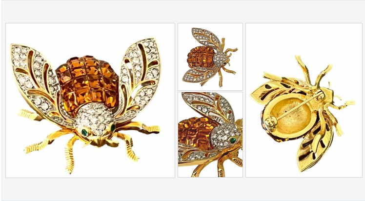 thegraydoor's tweet photo. Vintage Invisibly Set Amber Colored Rhinestone Bee Insect Brooch Pin | eBay #costumejewelry #vintagejewelry #jewelry #estatejewelry #vintagecostumejewelry #brooch #pin #vintagepin #rhinestonepin #bees #insects #beepin https://t.co/2c6tGBmtOe https://t.co/OLZLFwxNAb