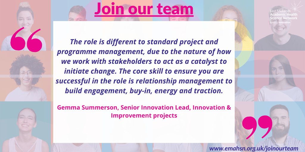 Healthinn_em's tweet photo. Thinking of applying for our Senior Lead and Improvement projects role, but not sure what it's all about? Gemma Summerson is one in the team and explains why she thinks this job is just a bit special. Find out if it's for you and apply here: https://t.co/HmgyBfYiQn https://t.co/t1aachD55f