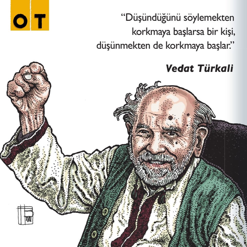 Düşündüğünü söylemekten korkmaya başlarsa bir kişi, düşünmekten de korkmaya başlar. #VedatTürkali #OTdergi ✍🏻#BenoitHamet