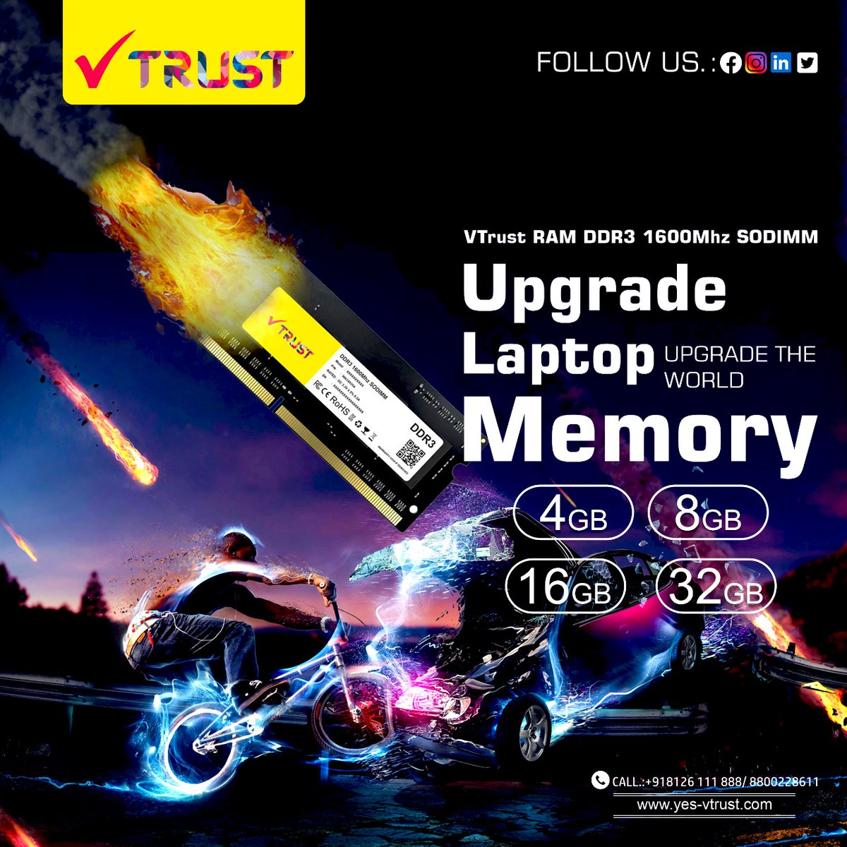 yes_VTrust's tweet photo. 𝘝𝘛𝘳𝘶𝘴𝘵 #𝘙𝘈𝘔 𝘋𝘋𝘙3 1600𝘔𝘩𝘻 #SODIMM
👉𝐴𝑣𝑎𝑖𝑙𝑎𝑏𝑙𝑒 𝐶𝑎𝑝𝑎𝑐𝑖𝑡𝑖𝑒𝑠:
4𝘎𝘉 | 8𝘎𝘉 | 16𝘎𝘉 | 32GB
👉𝑊𝑎𝑟𝑟𝑎𝑛𝑡𝑦: 3 𝑌𝑒𝑎𝑟𝑠
Contact us for the Best Price
📞Call us: +91 8800228611
💻 Visit us: https://t.co/M1nhCPtL44
#Vtrust #ram #desktop #laptopRAM https://t.co/H7MCMlvr5x