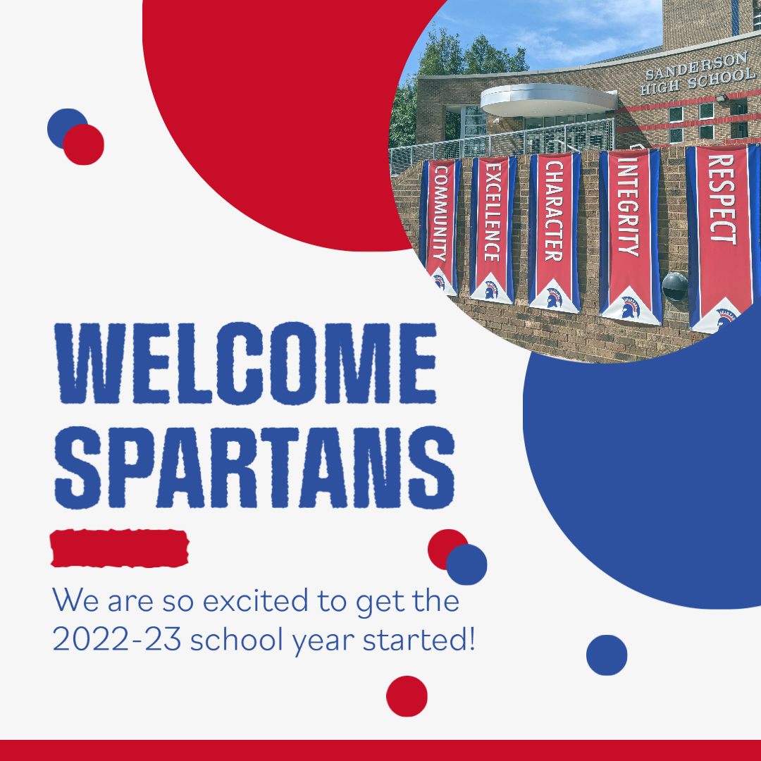 WELCOME BACK TO SCHOOL, SPARTANS! 

We are so excited!! Let's make it our best year ever!