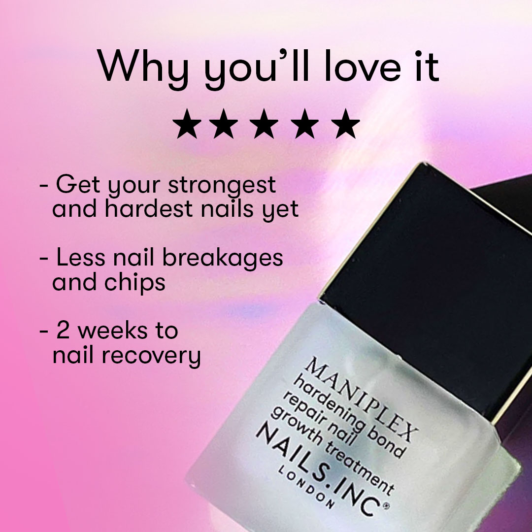 nailsinc's tweet photo. We know you'll love our all-new Maniplex nail treatment, but here's some reasons why to seal the deal... 💕💅
#nailtreatment #nailtips #nailhacks #strongnails #weaknails #brittlenails #nailsos #softnails #peelingnails #nailhardener #nailstrength https://t.co/G7hvJ5jxSO