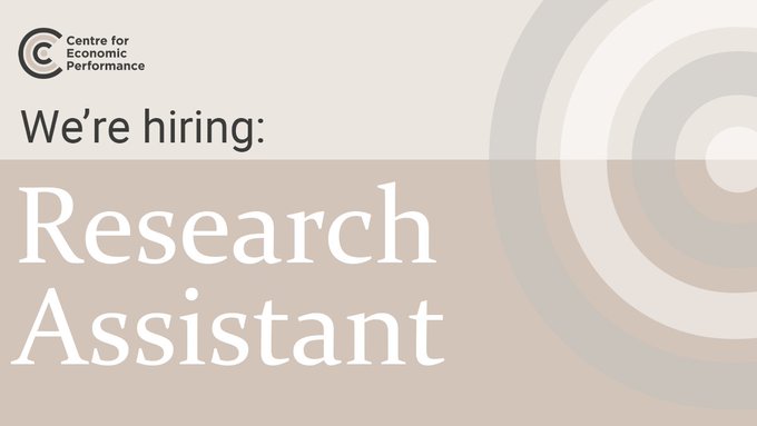 Centre for Economic Performance (@cep_lse) on Twitter photo Closing soon! Research assistant wanted to work with <a href="/Sandra_McNally/">Sandra McNally</a> on education projects analysing data on students, educational institutions, and local authorities.
Closing date Wed 31 Aug.
Details: cep.lse.ac.uk/_new/about/wor… Closing soon! Research assistant wanted to work with <a href="/Sandra_McNally/">Sandra McNally</a> on education projects analysing data on students, educational institutions, and local authorities.
Closing date Wed 31 Aug.
Details: cep.lse.ac.uk/_new/about/wor…