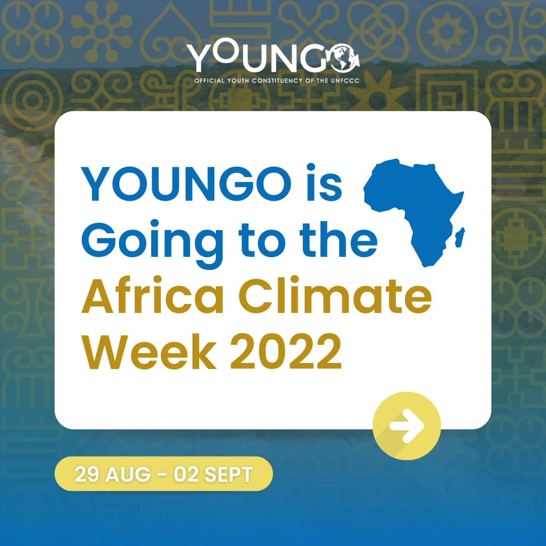 Hello Africa #Gabon📢

@SmartYouthNet  will be at the #ACW2022 with 
@IYCM @PACJA1 @aym4cop  @youthnegotiator 
  contributing to the'Youth and Green Futures Session on 1 September 15:00 –17:25,led by YOUNGO & ACE Hub. @SusanNamondo @ElsieAttafuah @UNinUganda 
#AfricaClimateWeek