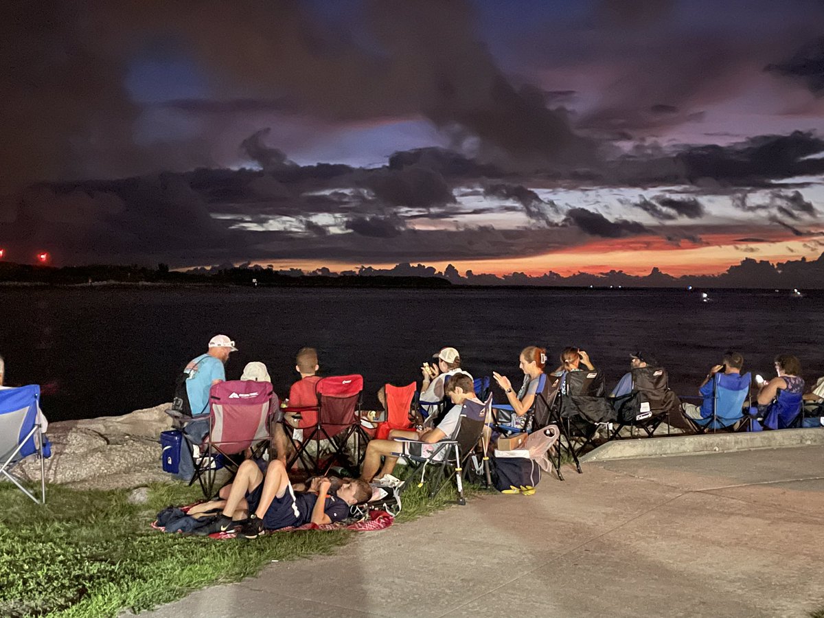 sliebman's tweet photo. Hanging out at Jetty Park, waiting for the #Artemis launch. https://t.co/NLVkZ1iYxK