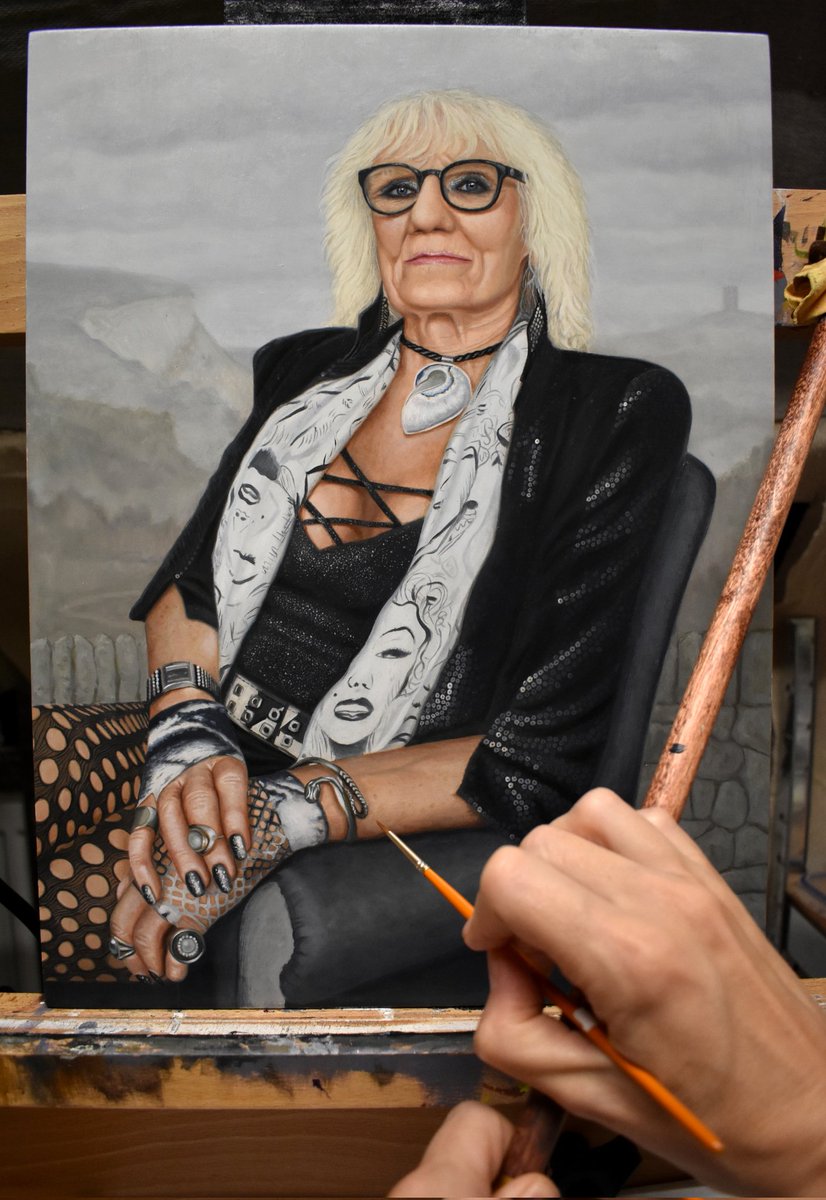 My favourite part of painting a portrait is getting to know my sitter. This remarkable lady is an inspiration. It's amazing what you learn when you take the time to listen.