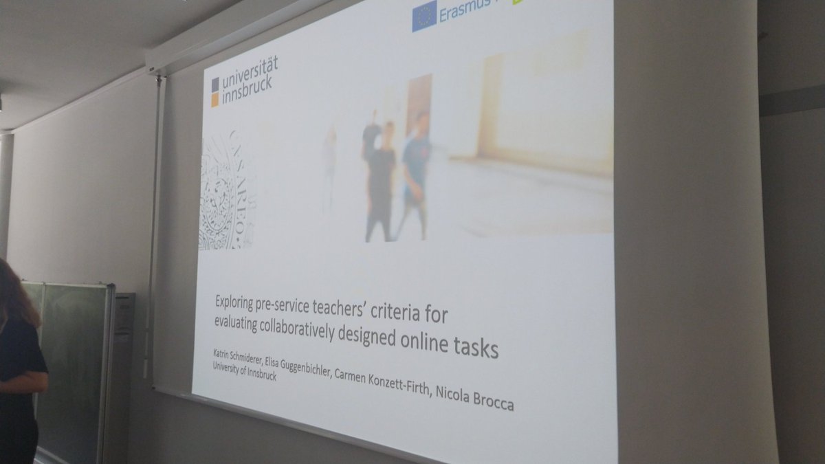 nicola_brocca's tweet photo. #IATBLT @KatSchmiderer and @Guggenbichler_E are presenting a micro-evaluation based on @digitask4ic showing pre-service teachers' evaluation of tasks. https://t.co/TqCIeOcK9P