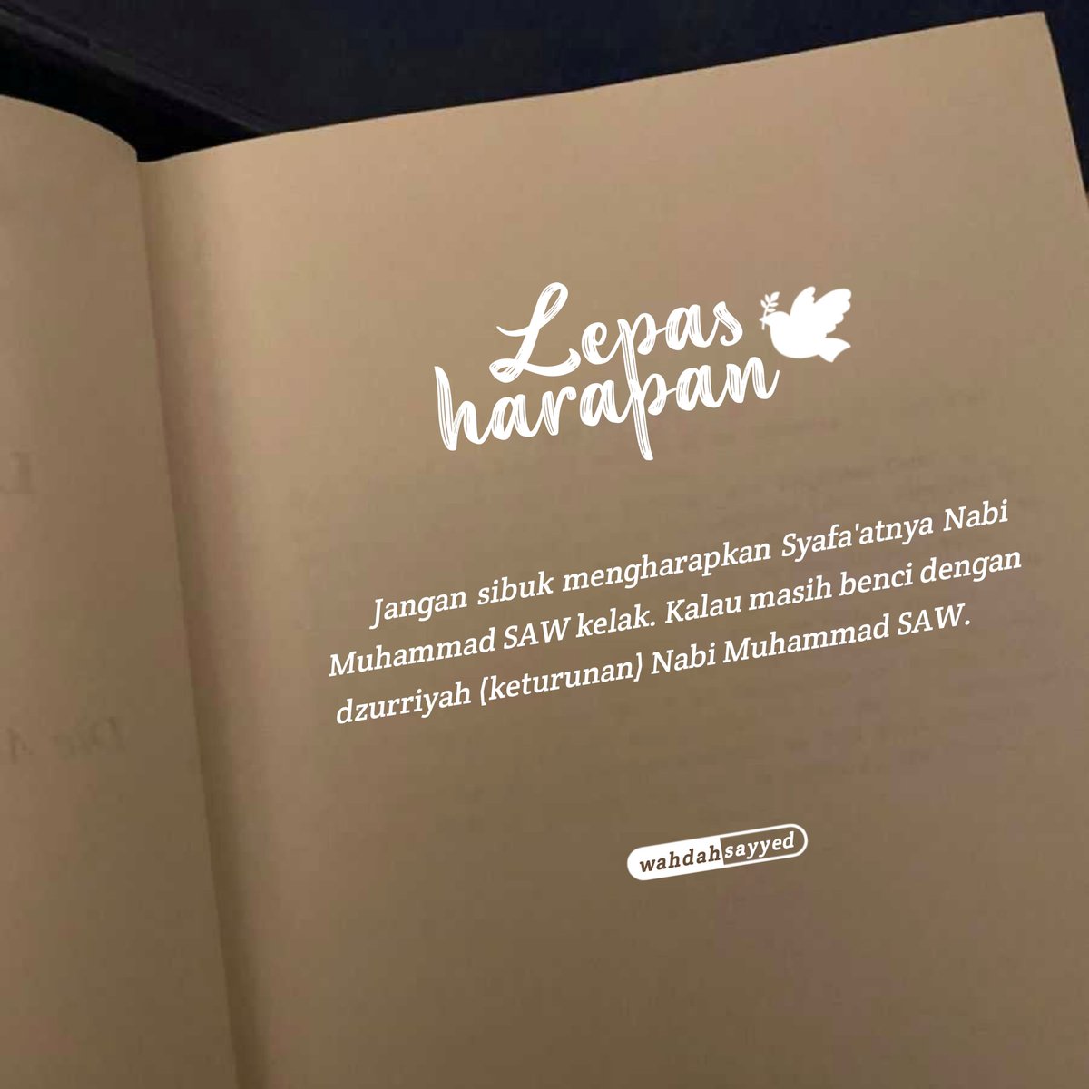 Wahdahsayyed's tweet image. Bencilah apa yang DIA dan Dia benci🕊

#syarifah #assegaf #sayyed #sayyid #syarifahsayyed #syarifahsayyid #ahlulbait #dzurriyahrasul #dzurriyahrosul #rasulullah #rasulullahsaw #nabimuhammad #nabimuhammadsaw