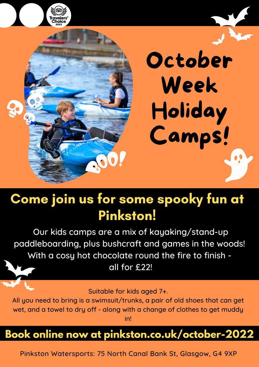 🎃Make your October Week
the spookiest ever!🎃
Our popular kids camps are back for the October
holidays! Try a mix of kayaking/stand-up
paddleboarding and bushcraft in our woodland area!
With a cosy hot chocolate round the fire - all
for £22 per person!
Book at the link in bio!