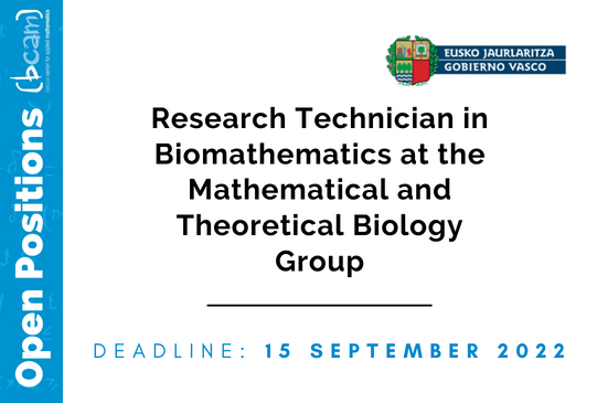 BCAMBilbao's tweet photo. 🔔 #JobOffer #JobOfferBCAM
Postdoctoral Researcher on "Modeling spatial dynamics of disease spreading" and Research Technician to work on "Modeling infectious disease dynamics" at the @MTB_BCAM Group
Apply here!
- Postdoc: https://t.co/FScQJv0dMJ
- RT: https://t.co/m1LTjB7MRg https://t.co/Pk0LcBI33t