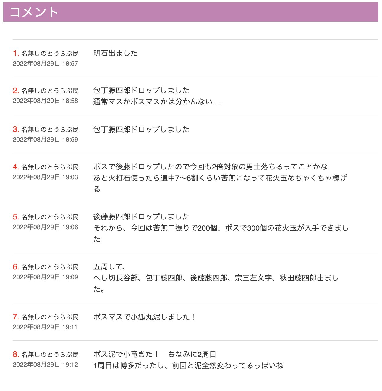 非公式 刀剣乱舞攻略速報 明石と小竜ドロップって報告はあるので他にもあったらこのツイートのリプ欄で教えてください もし大般若さんがドロップ対象に含まれてたら激アツじゃね この前の日光さんや初回毛利級の低確率かもしれんけど T Co 非公式 刀剣乱舞攻略速報 明石と小竜ドロップって報告はあるので他にもあったらこのツイートのリプ欄で教えてください もし大般若さんがドロップ対象に含まれてたら激アツじゃね この前の日光さんや初回毛利級の低確率かもしれんけど T Co