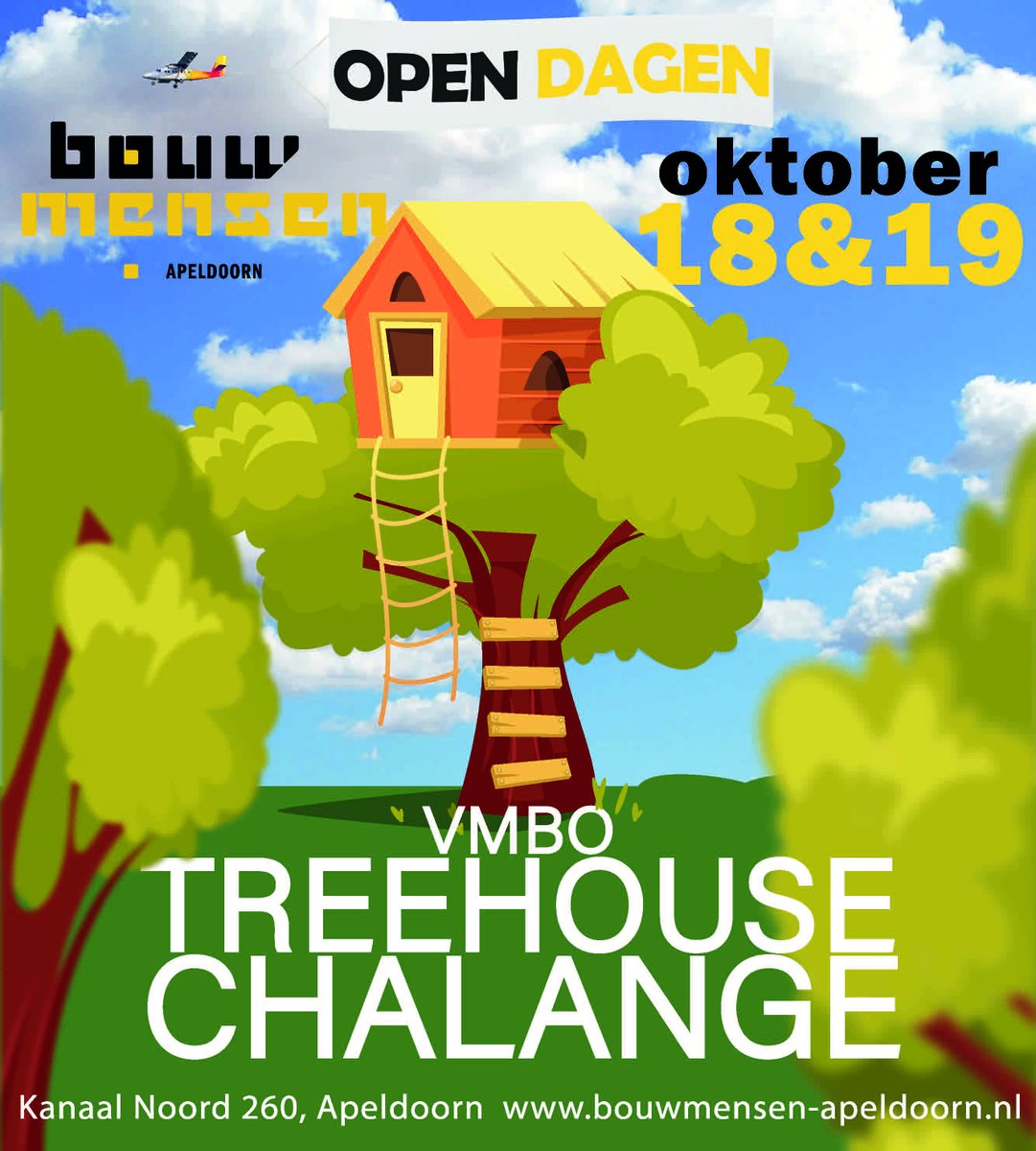 BouwmensenApd's tweet photo. dinsdag 18 en 19 oktober organiseren wij een Treehouse challange. leerlingen van 8 VMBO scholen gaan tegen elkaar de stijd aan.

#Aventus #UWV #Apeldoorn #Jegaathetmaken #MBO #VMBO #Ookdatisdebouw #BouwR #Bouwmensen #treehouse https://t.co/MeVtdbGvLD