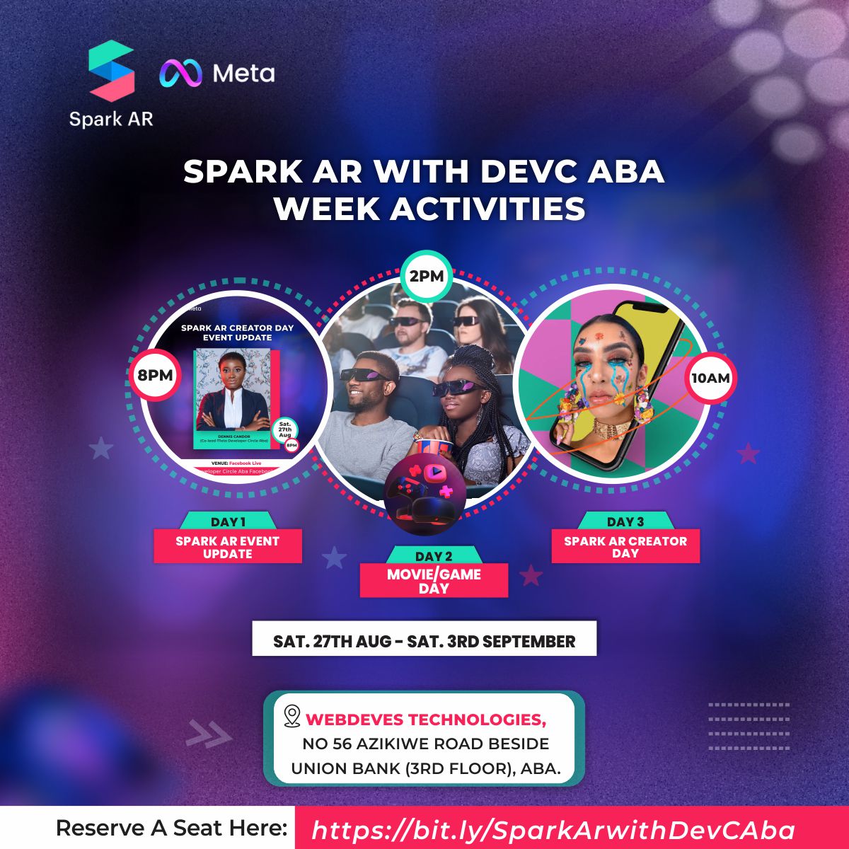 devcaba's tweet photo. We are 5 Days Away!!

Ready for the biggest fun event this year?
In 5 days the Spark AR Creator Day will take place.

Be prepared to create and market your own effect.

Haven't registered yet?
RSVP here: https://t.co/kGb8fypoA5 https://t.co/HJXwn8tMKv