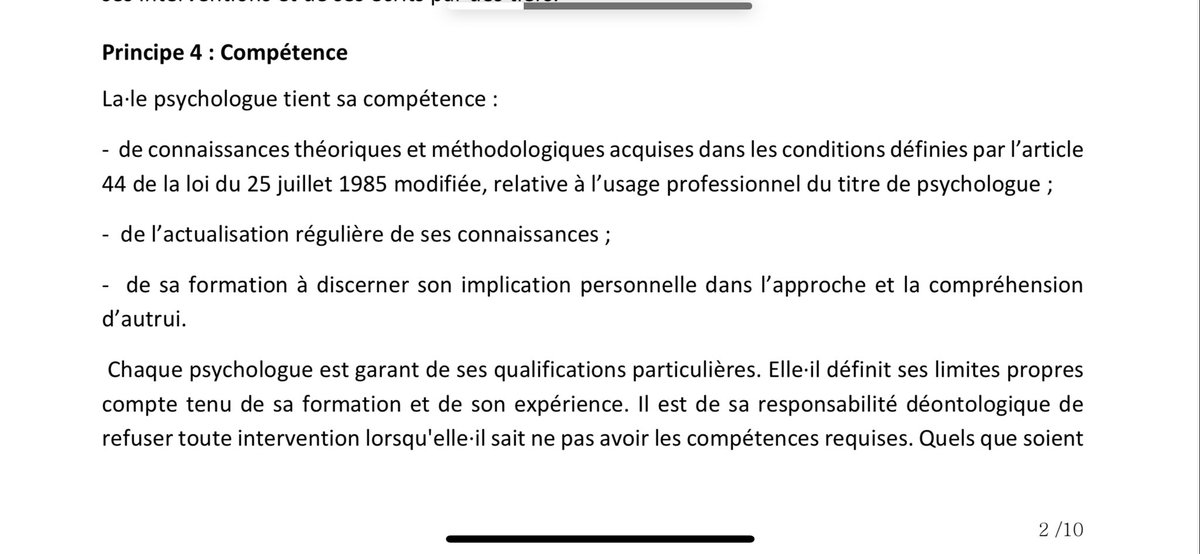 monyouyou's tweet photo. @Banaanileipa @LGMellot @psy_massondavid J’ai donné des cours de TD sur le code y’a rien dedans à part l’obligation de formation / mise à jour des connaissance (y’a eu une MAJ du code en 2021 pr infos) https://t.co/qtQ2NLNl55