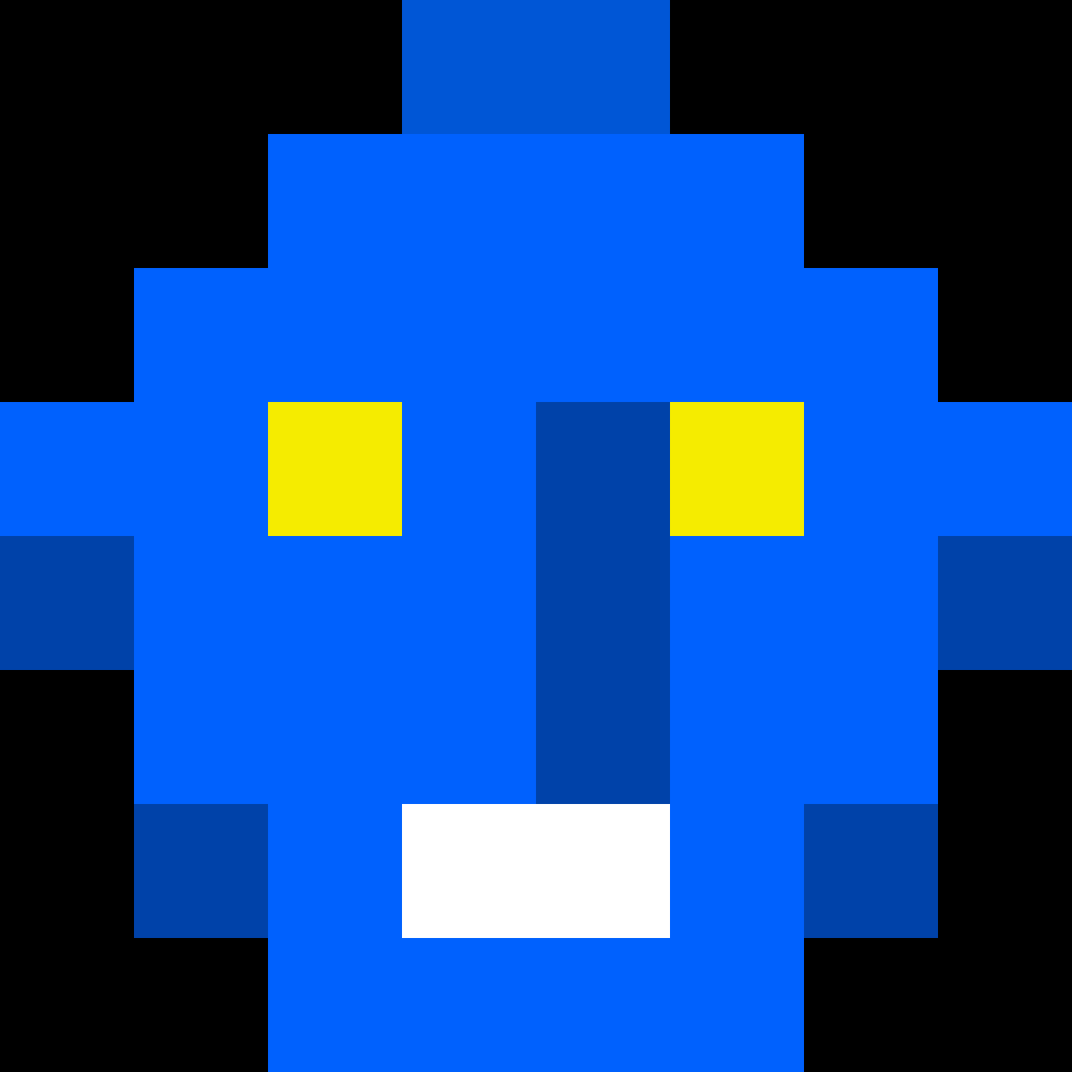 chr5art's tweet photo. The #BlueRobot is a reflective and calculating being not without emotions. He is highly perfectionist and does not usually make mistakes. It can predict many incredible events and the #blockchain is fully connected. Get you #pfpNFT #8x8 #pixelart @8bidou https://t.co/CU4zqA0CDG https://t.co/rBlBf06uxr