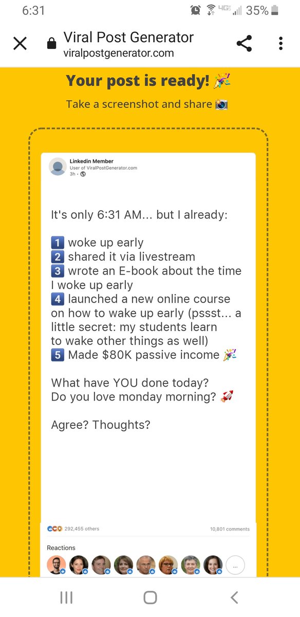 This is hilarious!

viralpostgenerator.com