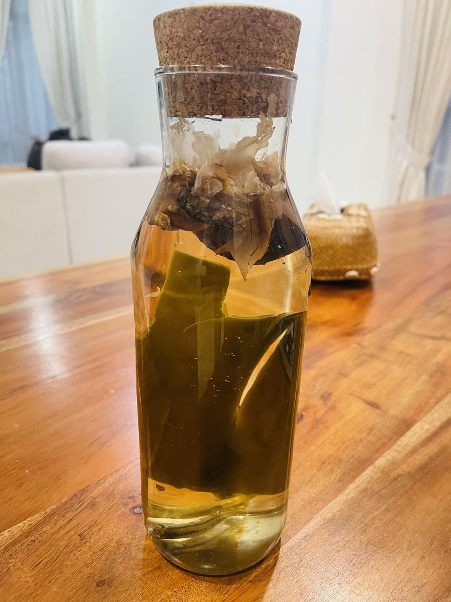 出汁とった！
水だしですが…
旨味たくさん♡