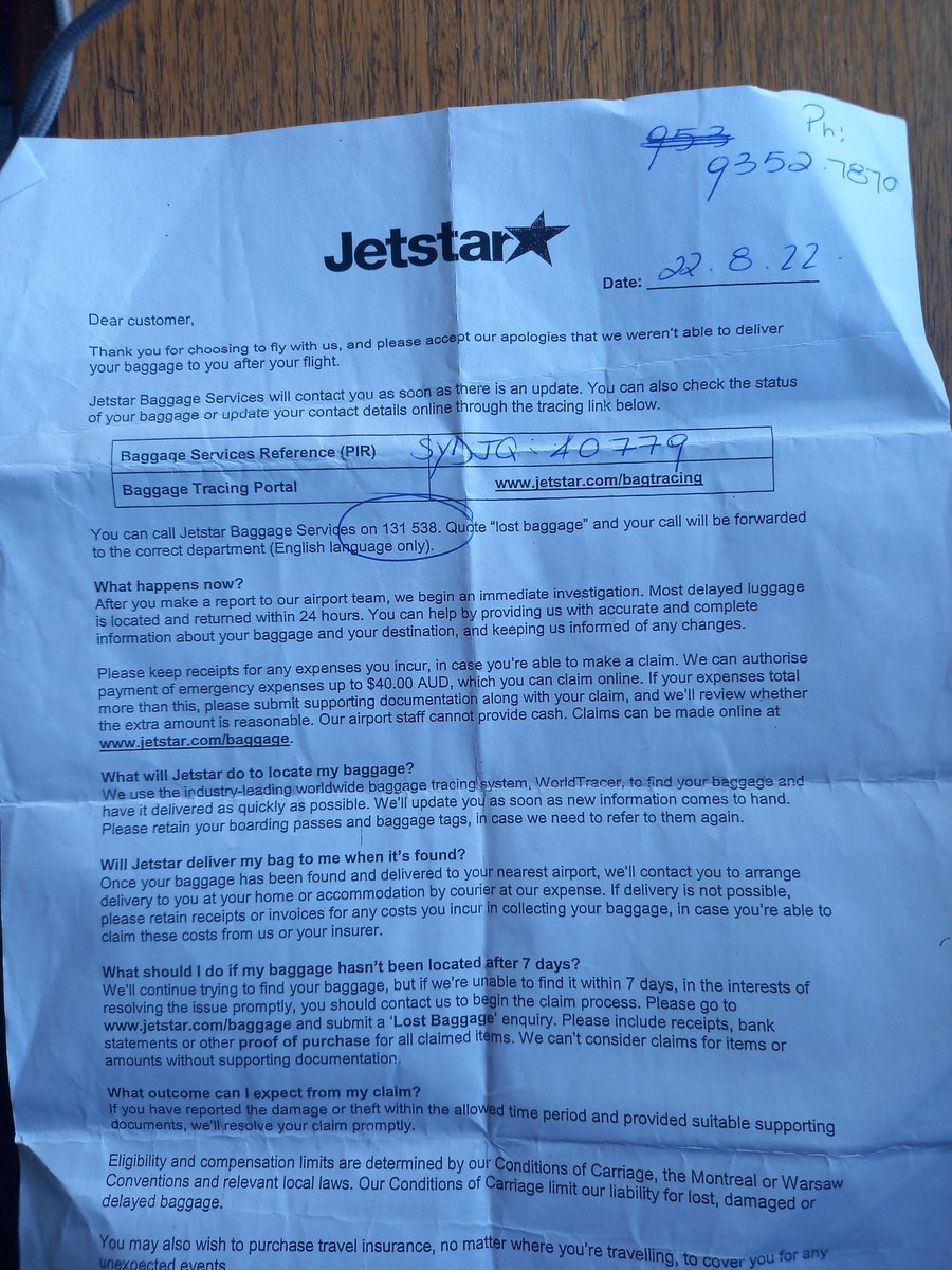 teborojas's tweet photo. @JetstarAirways I still don’t have any answer about my lost luggage!!! You guys haven’t done any effort  to contact me. I can’t receive calls from Australia any more because I flew back to Chile. Please do something. esteban.rojasprida@gmail.com https://t.co/DRz9tKaCTb