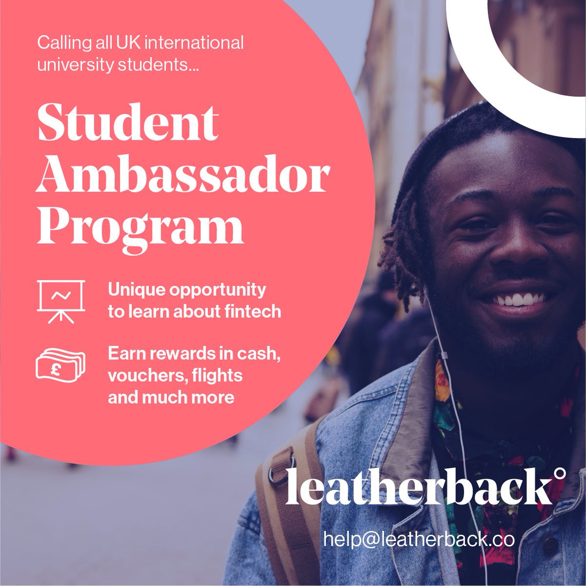 Leatherback_'s tweet photo. Calling all UK-based international university students! The official Leatherback Student Ambassador Program is here! 

Now is your chance to stand out, earn fantastic rewards and get your foot into the wonderful world of FinTech! #LeatherbackAmbassadors #LeatherbackSA https://t.co/WW99bc9koP