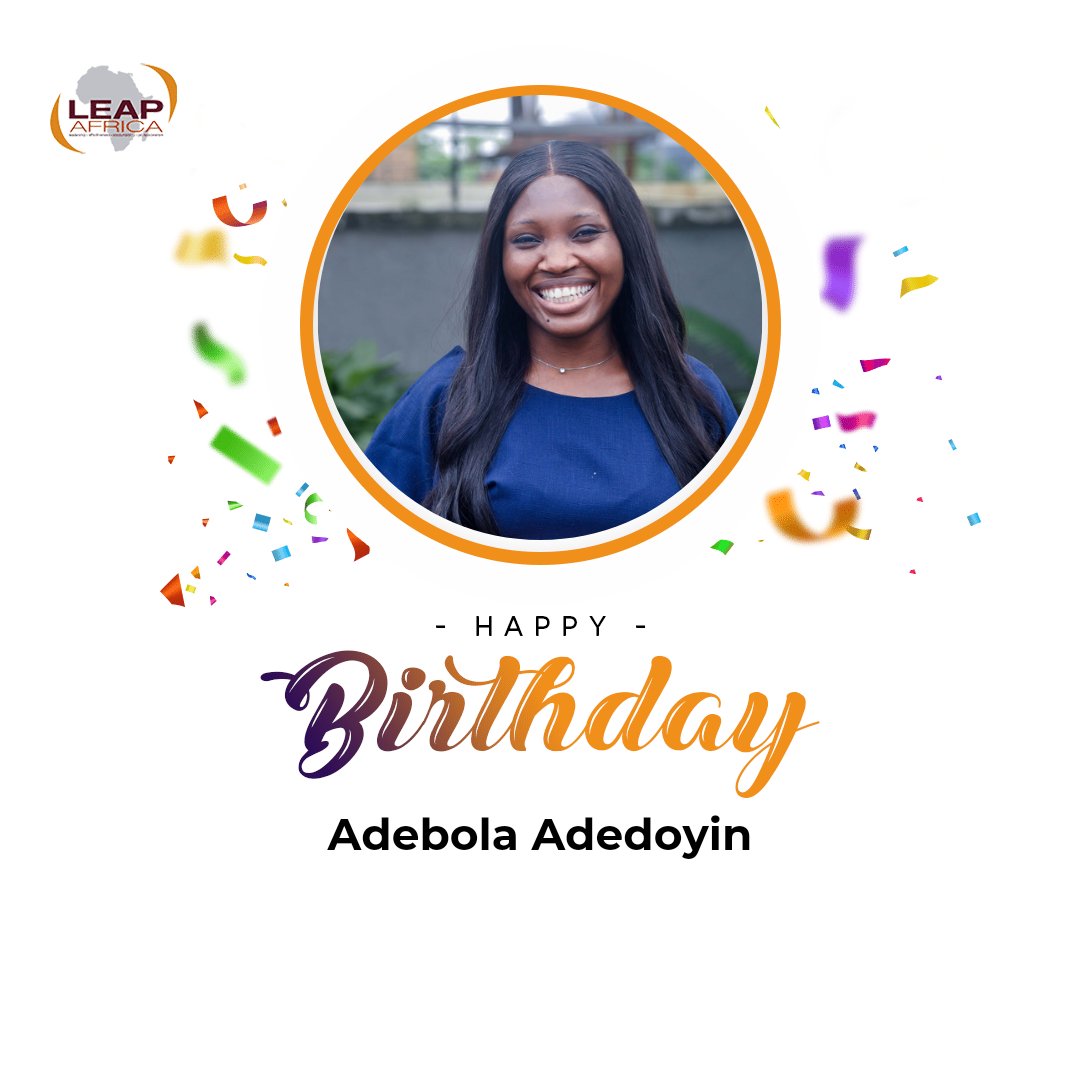 LEAPAfrica's tweet photo. Happy birthday, Adebola Adedoyin
Thank you for your contributions to our works at LEAP Africa.
We wish you a happy year and years ahead!
#birthday #leapafricaat20 #leapafrica #humanofleap https://t.co/0pqcVDHRfO