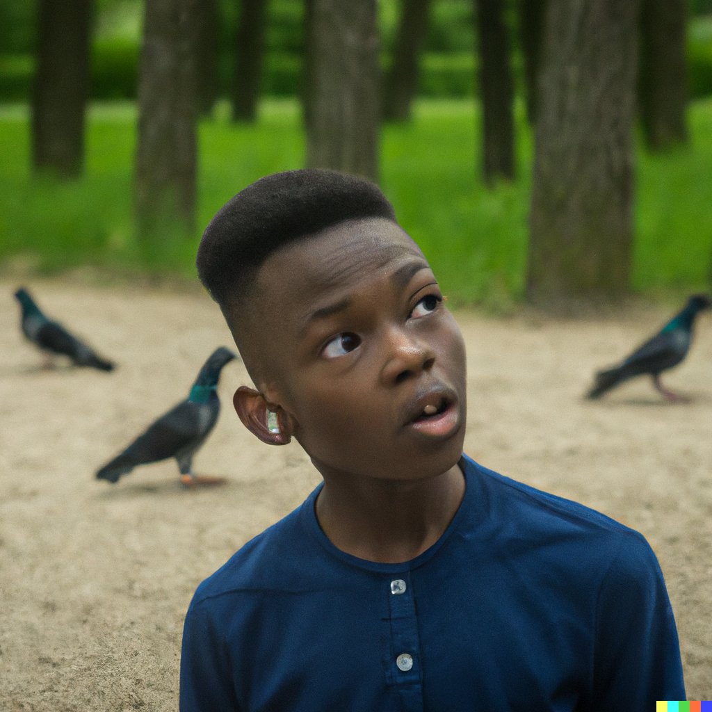 peterjbentley's tweet photo. Children hear the lies of birds. #sciencefiction #sixwordstory by @peterjbentley, illustration by #dalle2. https://t.co/mCYHVWG8xs