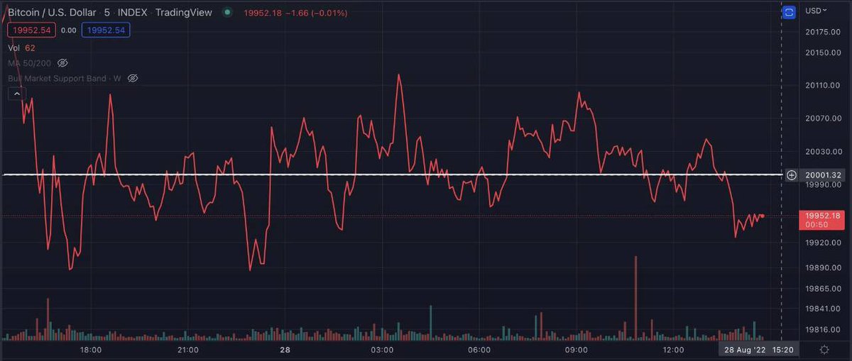 Cryptomisstee's tweet photo. Bitcoin has crossed the 20k$ level 43 Times in the last 24h🙄 https://t.co/n3uhcXpb1K