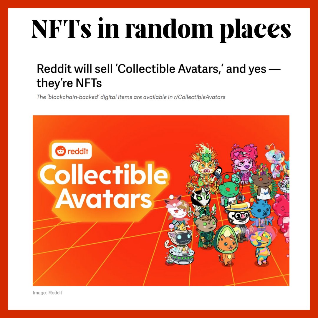 nftrapl's tweet photo. cool move @Reddit hope more platforms join you soon ! #reddit #SocialMedia #web3 #Avatar #nftart #NFTs #nftsinrandomplaces https://t.co/tzb7zvJjvw