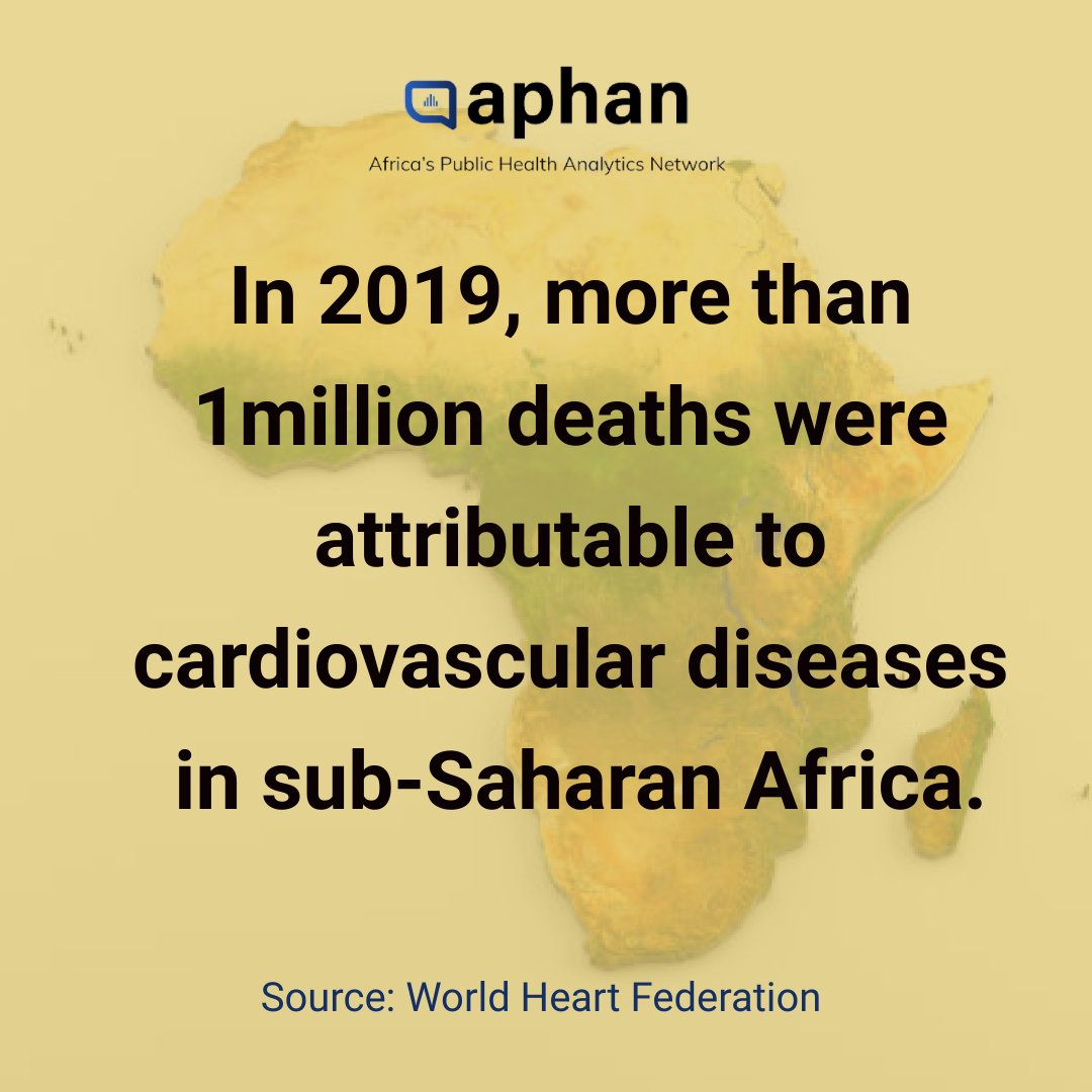 aphanafrica's tweet photo. Africa is home to more than 1 billion people and is a major contributor to the global burden of cardiovascular disease.

Source: World Heart Foundation
#Africa #aphan #heartattack #heartfailure #analytics #publichealth https://t.co/lFl2vCksp4