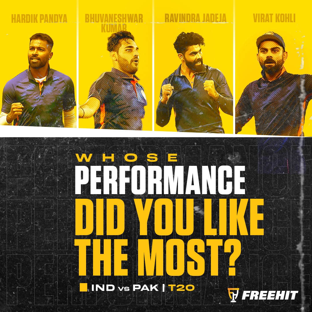freehitfantasy's tweet photo. All-rounder Hardik Pandya or Bhuvi or Jaddu, we have seen spellbinding performances from them last night at #IndvsPak T20 Asia Cup. We have seen, yes, but we have also felt the feeling. Who amongst these 3 do you think performed their best? Comment below. https://t.co/2jOsDzGtJx